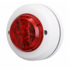 Cooper Fulleon 8310113FULL-0012 Squashni Micro Base Sounder with Solista LED Beacon - Red Lens - White Housing